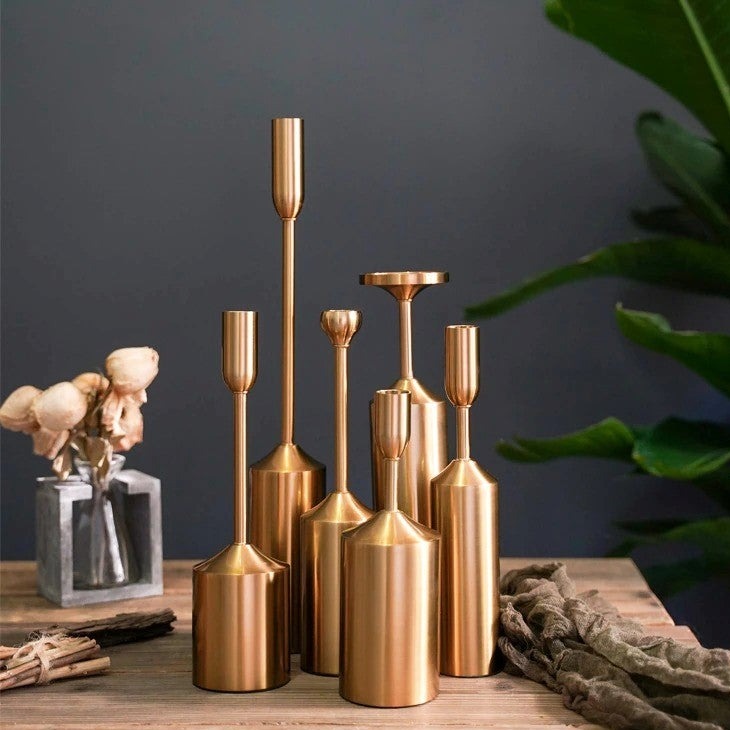 Moments in Gold Candle Holders