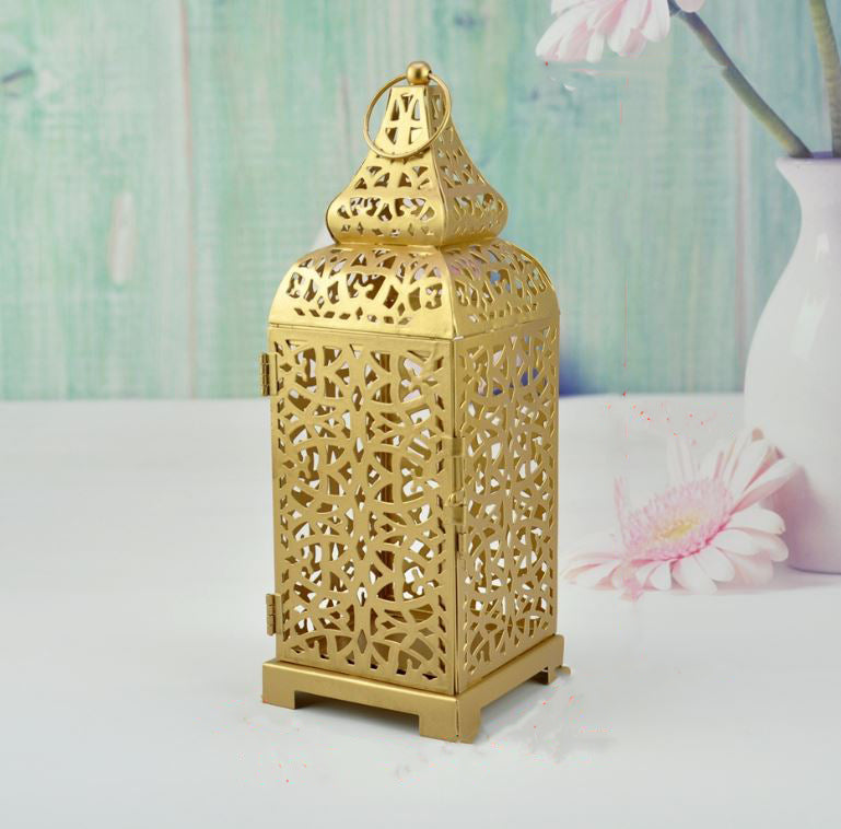 Moroccan Carved Metal Candle Holders
