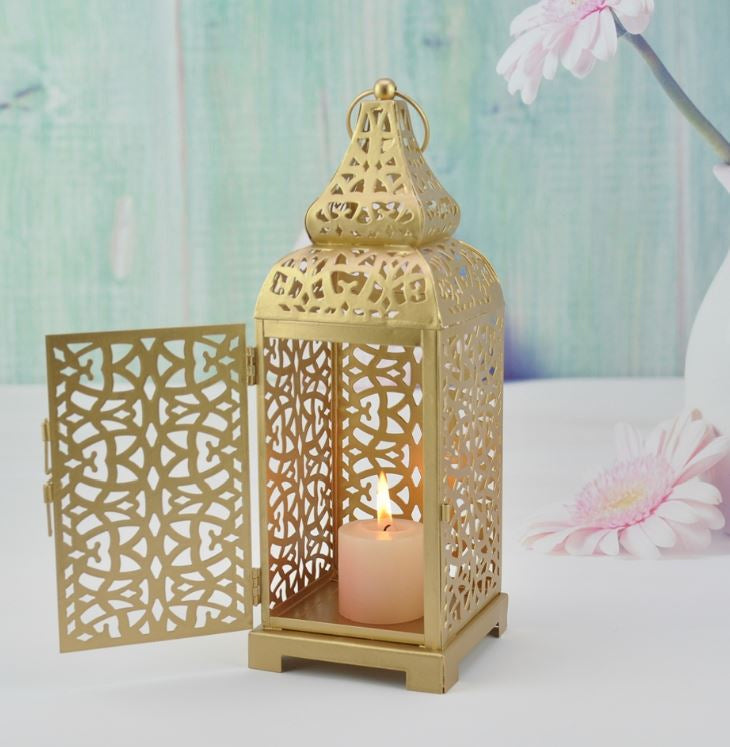 Moroccan Carved Metal Candle Holders