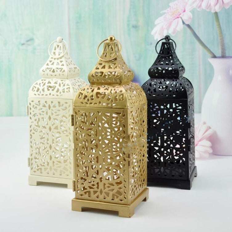 Moroccan Carved Metal Candle Holders