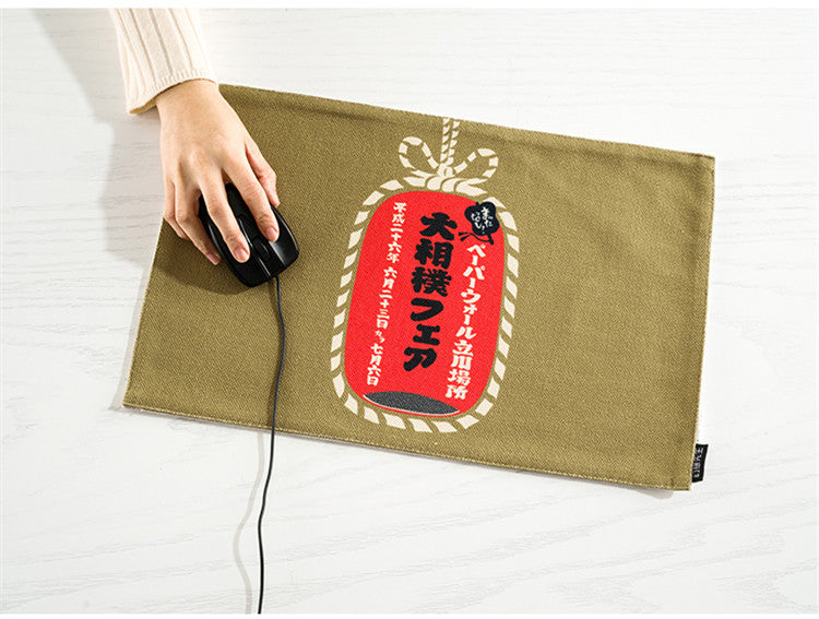 Japan Style Cotton Linen Placemats Ukiyoe Prints Dining Table Mats Thick Heat Insulated Pads Home Accessories