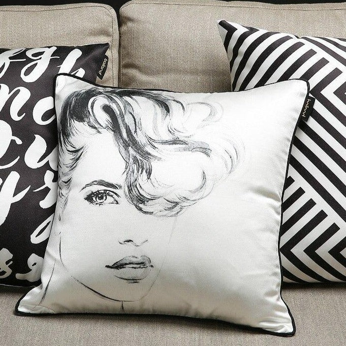 Portrait of a Woman Pillow Cover
