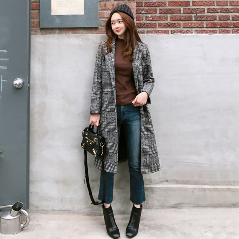 Wool Plaid Coat