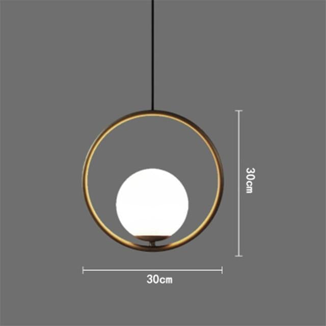 Yuan - Nordic Led Glass Ball Pendant Light