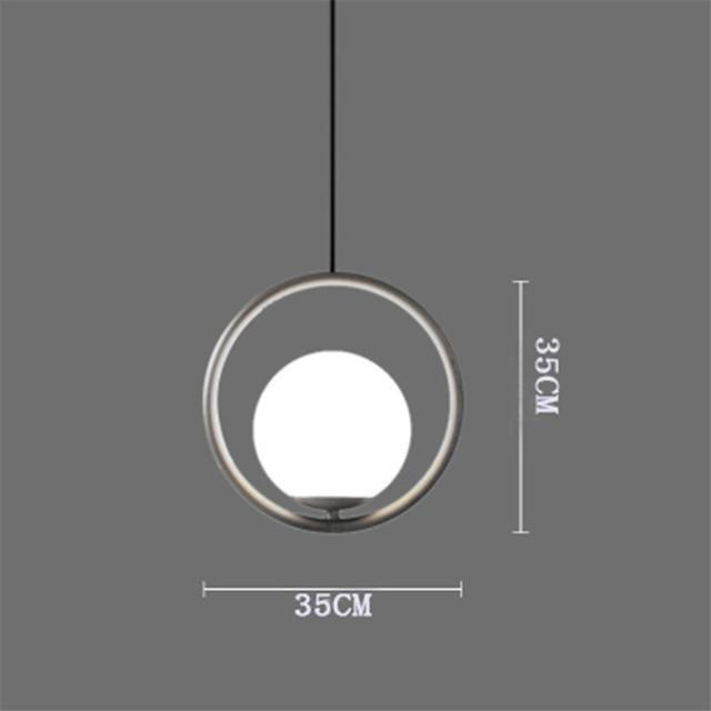 Yuan - Nordic Led Glass Ball Pendant Light