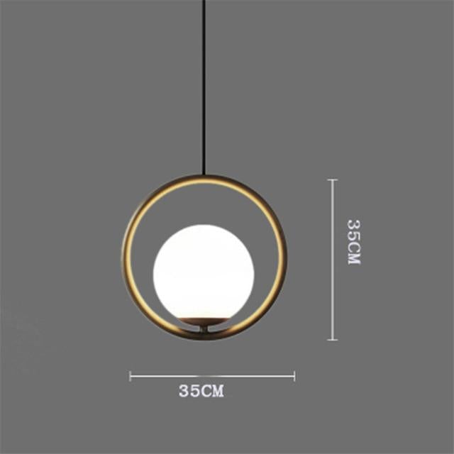 Yuan - Nordic Led Glass Ball Pendant Light