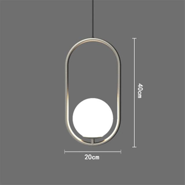 Yuan - Nordic Led Glass Ball Pendant Light