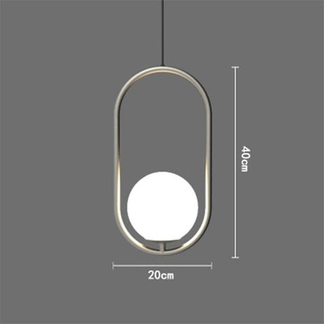Yuan - Nordic Led Glass Ball Pendant Light