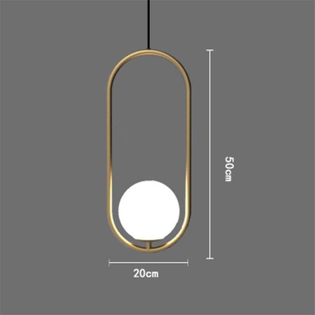 Yuan - Nordic Led Glass Ball Pendant Light