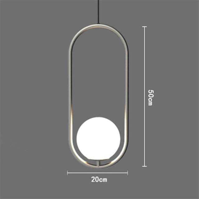 Yuan - Nordic Led Glass Ball Pendant Light