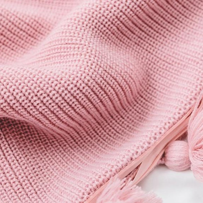 The Deluxe Tassel Knitted Pillow Cover