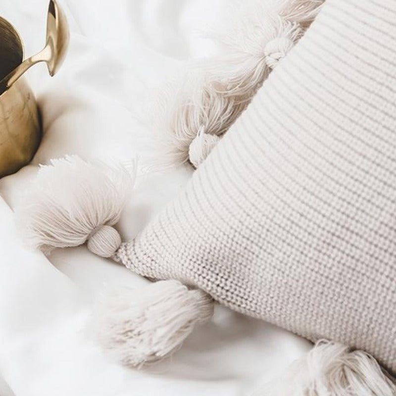 The Deluxe Tassel Knitted Pillow Cover