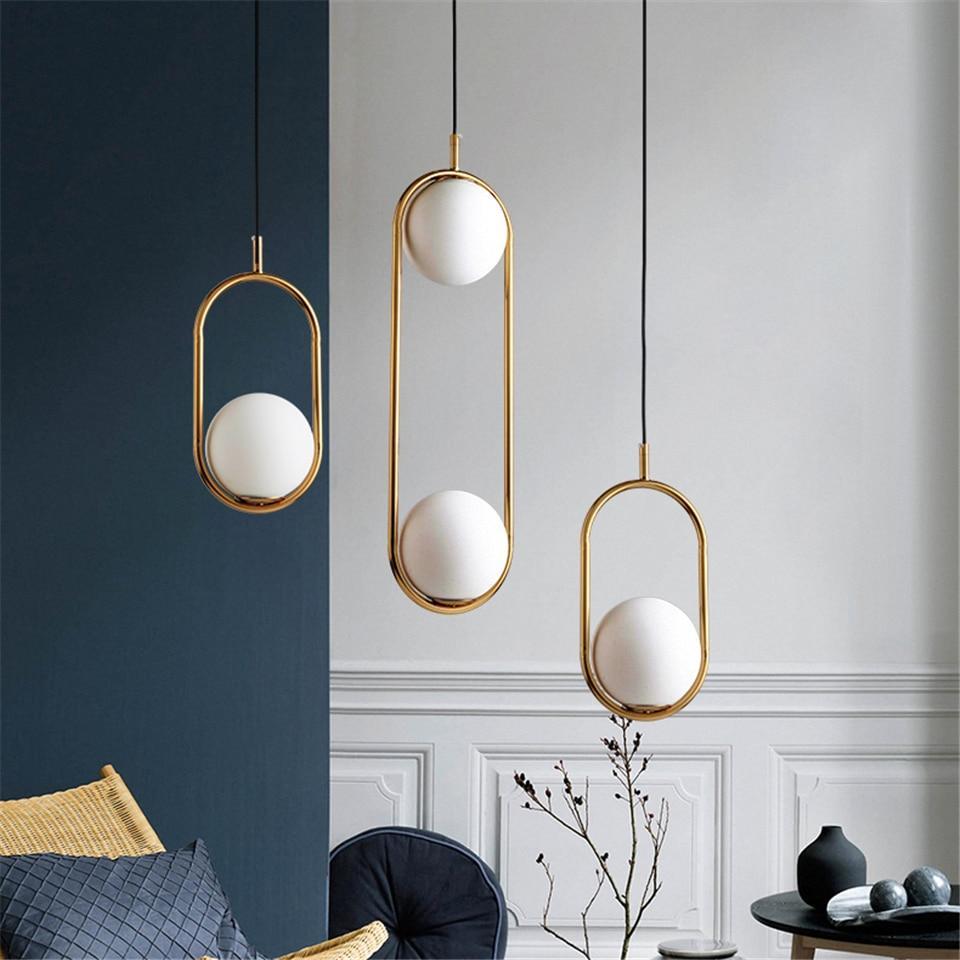 Yuan - Nordic Led Glass Ball Pendant Light