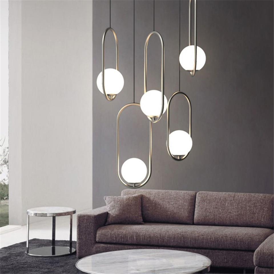Yuan - Nordic Led Glass Ball Pendant Light