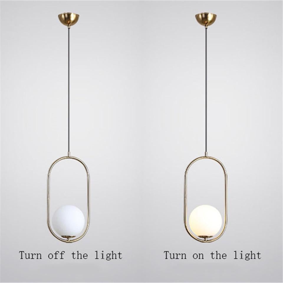 Yuan - Nordic Led Glass Ball Pendant Light