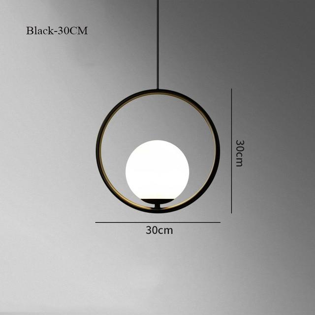 Yuan - Nordic Led Glass Ball Pendant Light
