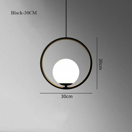 Yuan - Nordic Led Glass Ball Pendant Light