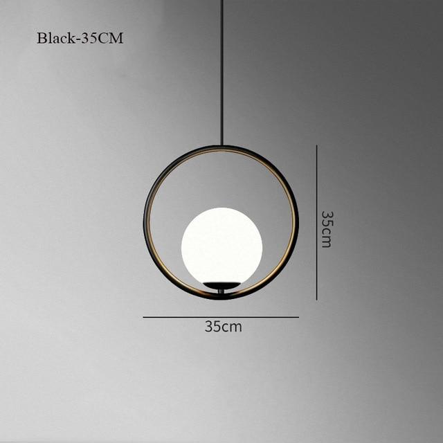Yuan - Nordic Led Glass Ball Pendant Light