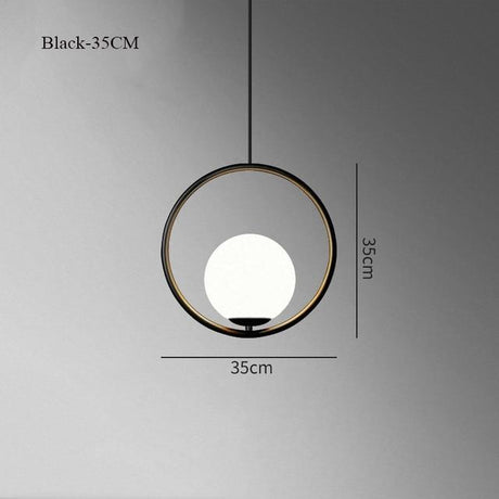 Yuan - Nordic Led Glass Ball Pendant Light