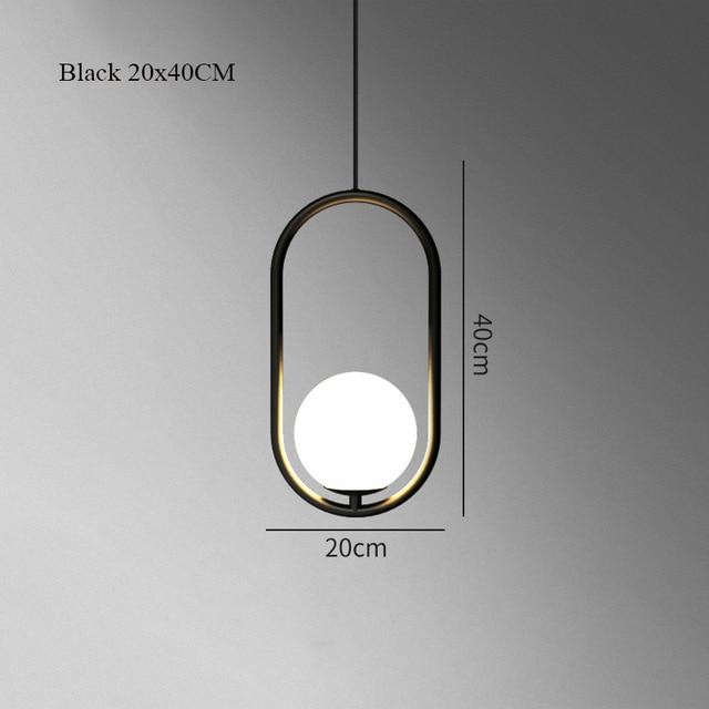 Yuan - Nordic Led Glass Ball Pendant Light
