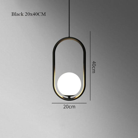 Yuan - Nordic Led Glass Ball Pendant Light