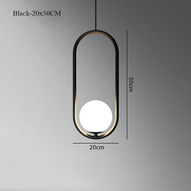Yuan - Nordic Led Glass Ball Pendant Light
