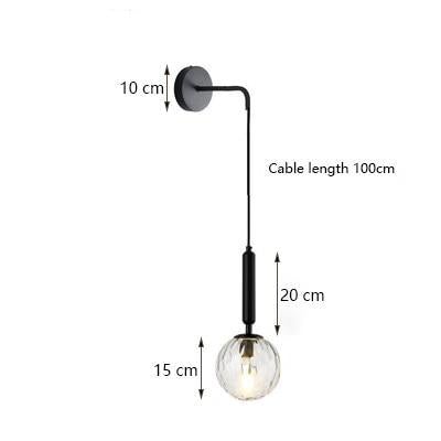 Scandinavian - Modern Glass Ball Wall Lamp