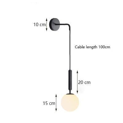 Scandinavian - Modern Glass Ball Wall Lamp