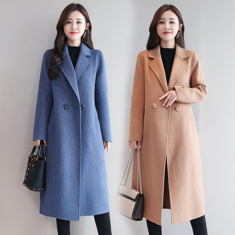 Red Cashmere Plaid Wool Coat