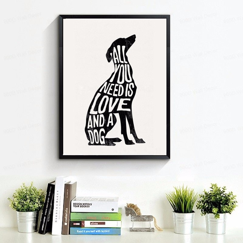 The Love of a Dog Print on Canvas