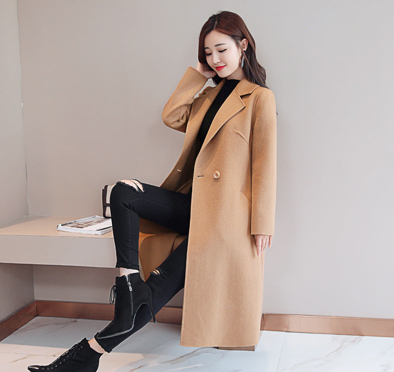 Red Cashmere Plaid Wool Coat