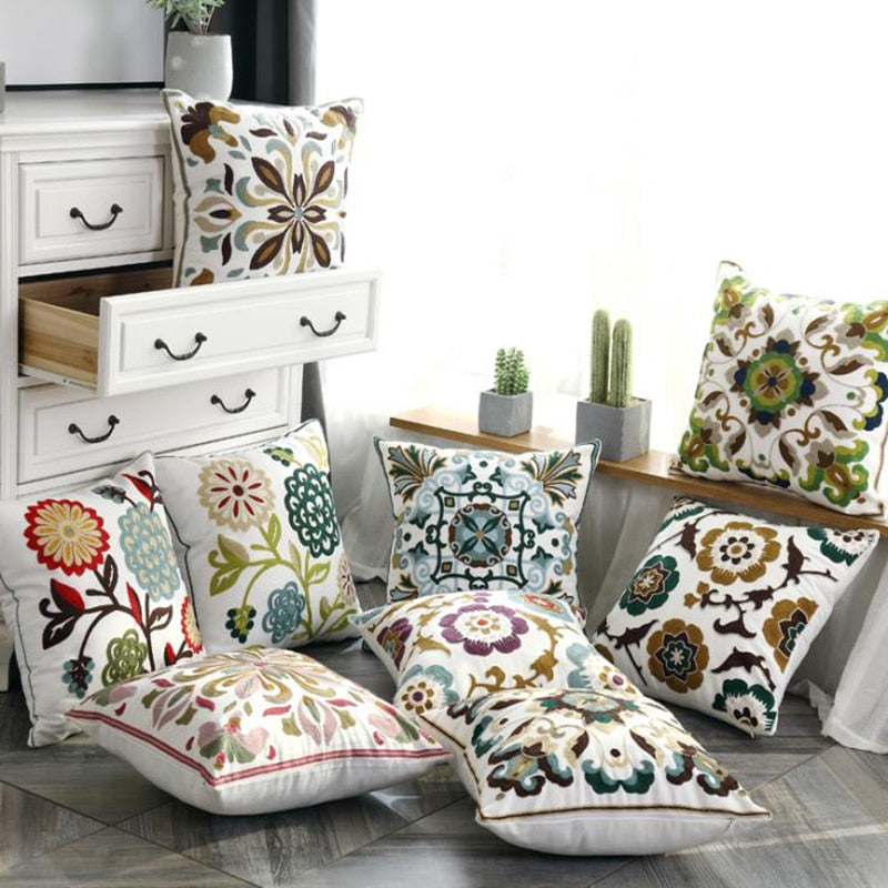 The Persis Embroidered Pillow Cover Collection