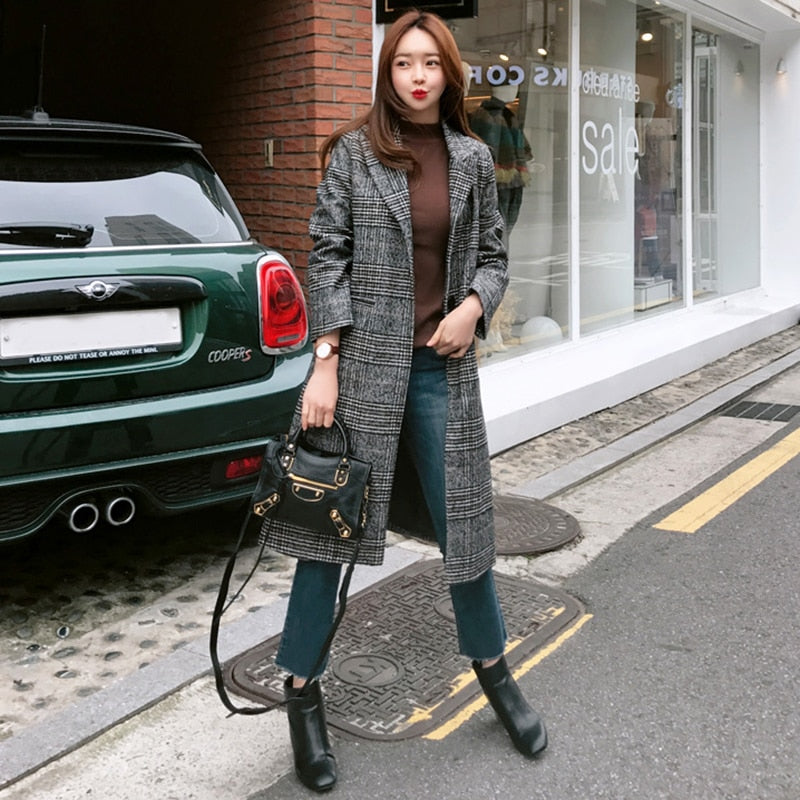 Wool Plaid Coat