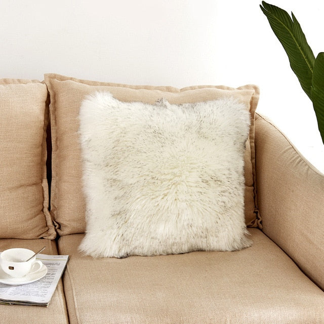 Polly Luxury Faux Fur Pillow Cover