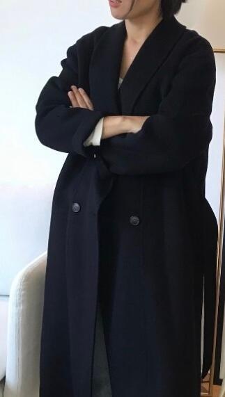 Yellow Long Cashmere Coat