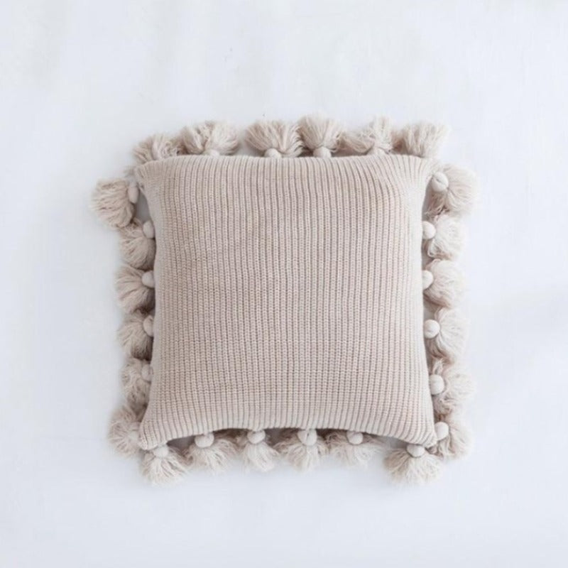 The Deluxe Tassel Knitted Pillow Cover