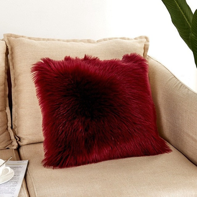Polly Luxury Faux Fur Pillow Cover
