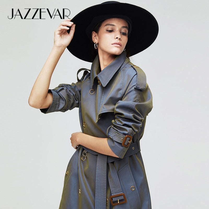 trench loose high quality double breasted long coat