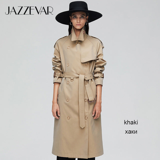 trench loose high quality double breasted long coat
