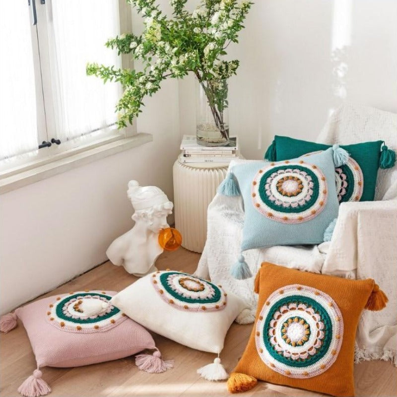 The Crochet Mandala Pillow Cover