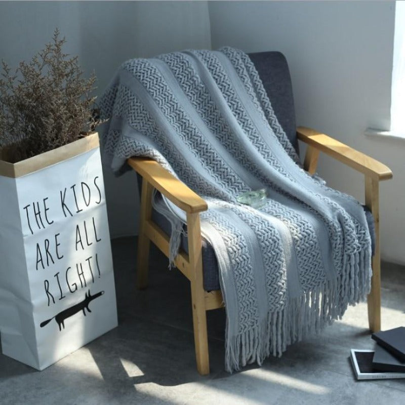 The Prairie Striped Throw Blanket