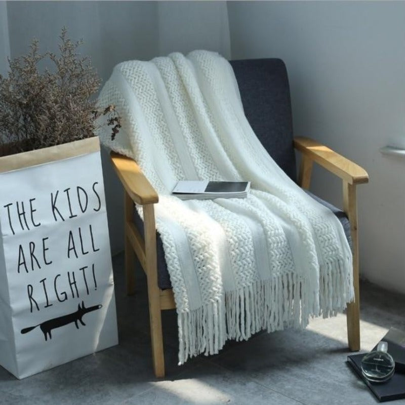 The Prairie Striped Throw Blanket