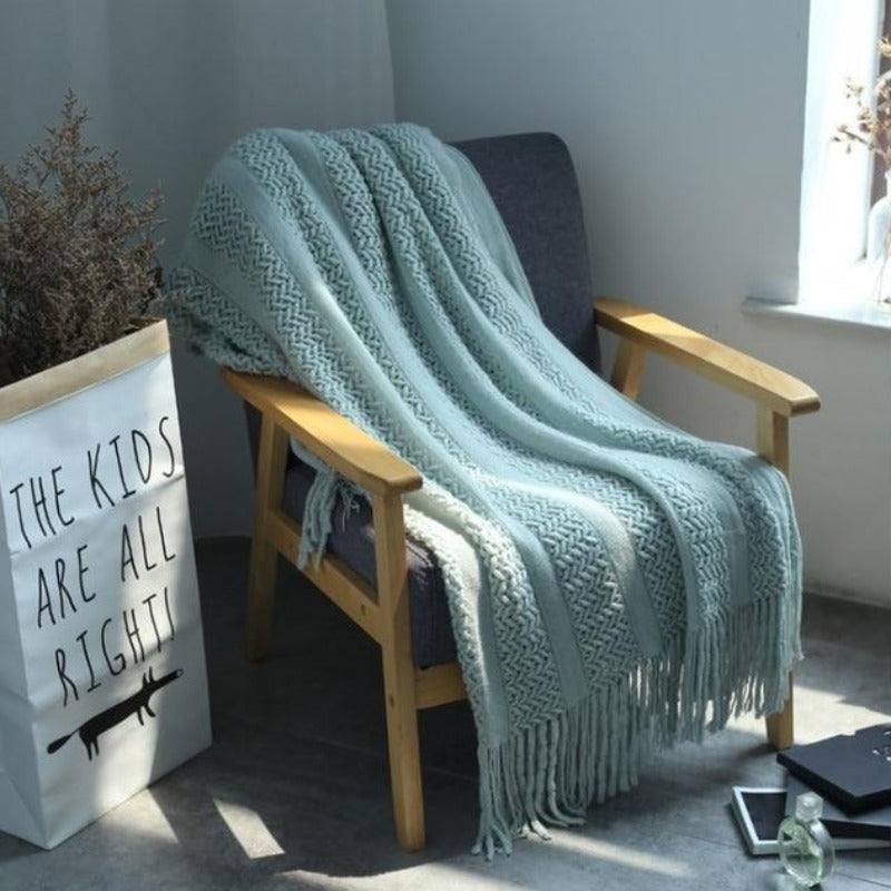 The Prairie Striped Throw Blanket