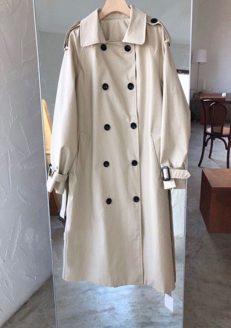 Trench Double Breasted Windbreaker Long Coat
