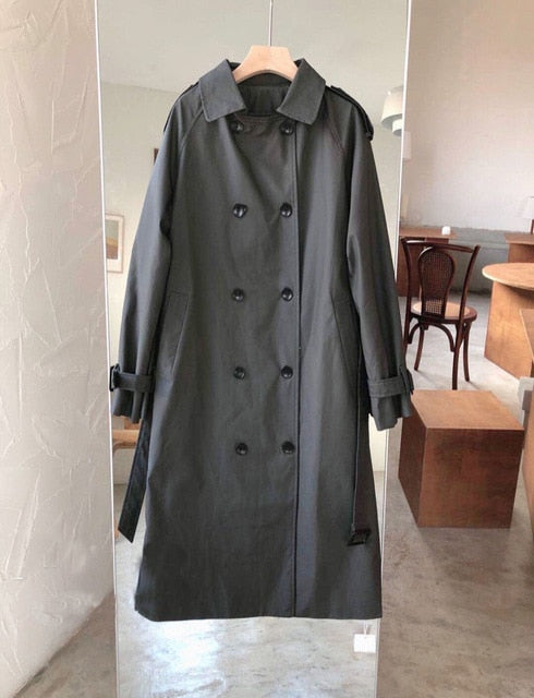 Trench Double Breasted Windbreaker Long Coat