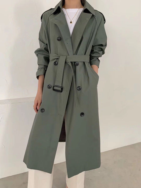 Trench Double Breasted Windbreaker Long Coat