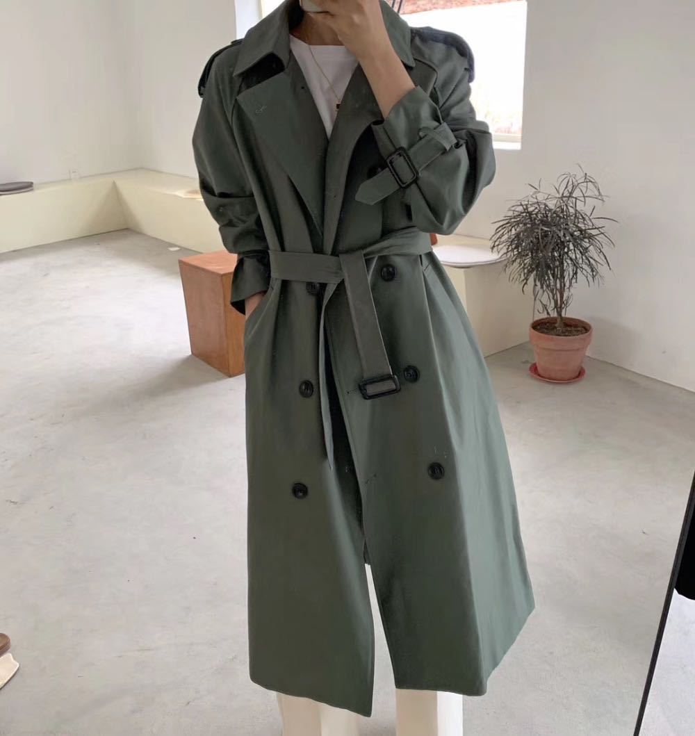 Trench Double Breasted Windbreaker Long Coat