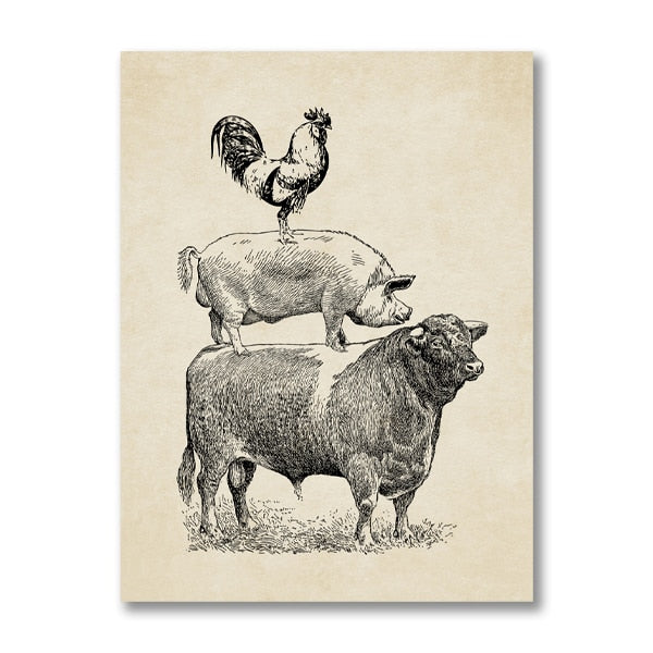 Franklin Canvas Farm Prints