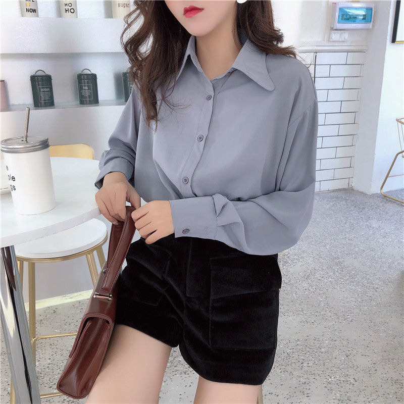 Loose Long Sleeve Casual Blouses