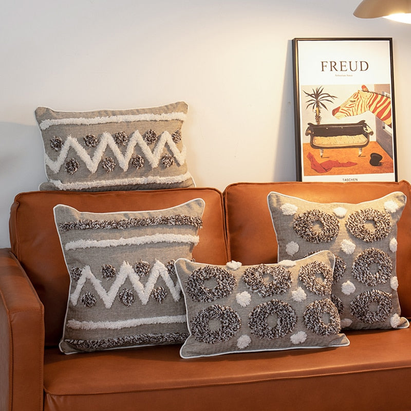 The Moroccan Tweed Tufted Pillow Cover Collection